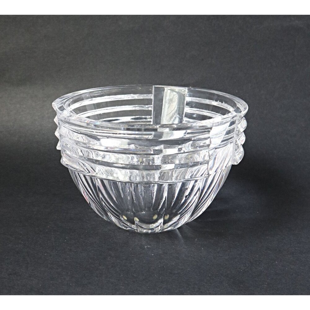 Vintage Larger Orrefors Sweden Signed Crystal Art Glass Bowl